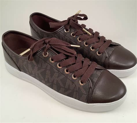 michael kors brown leather crossover shoes|Michael Kors ladies brown shoes.